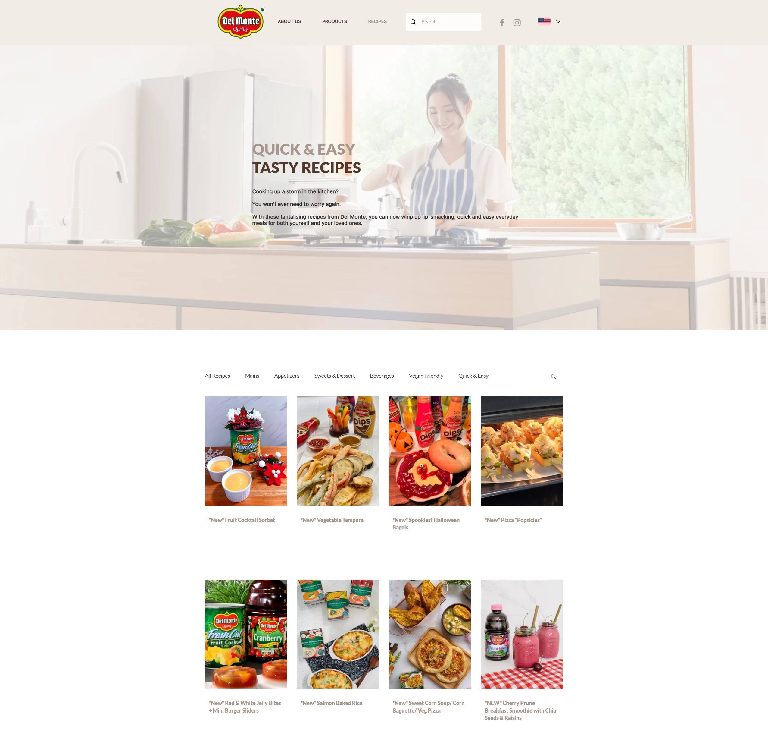 Del Monte Asia — Recipes page