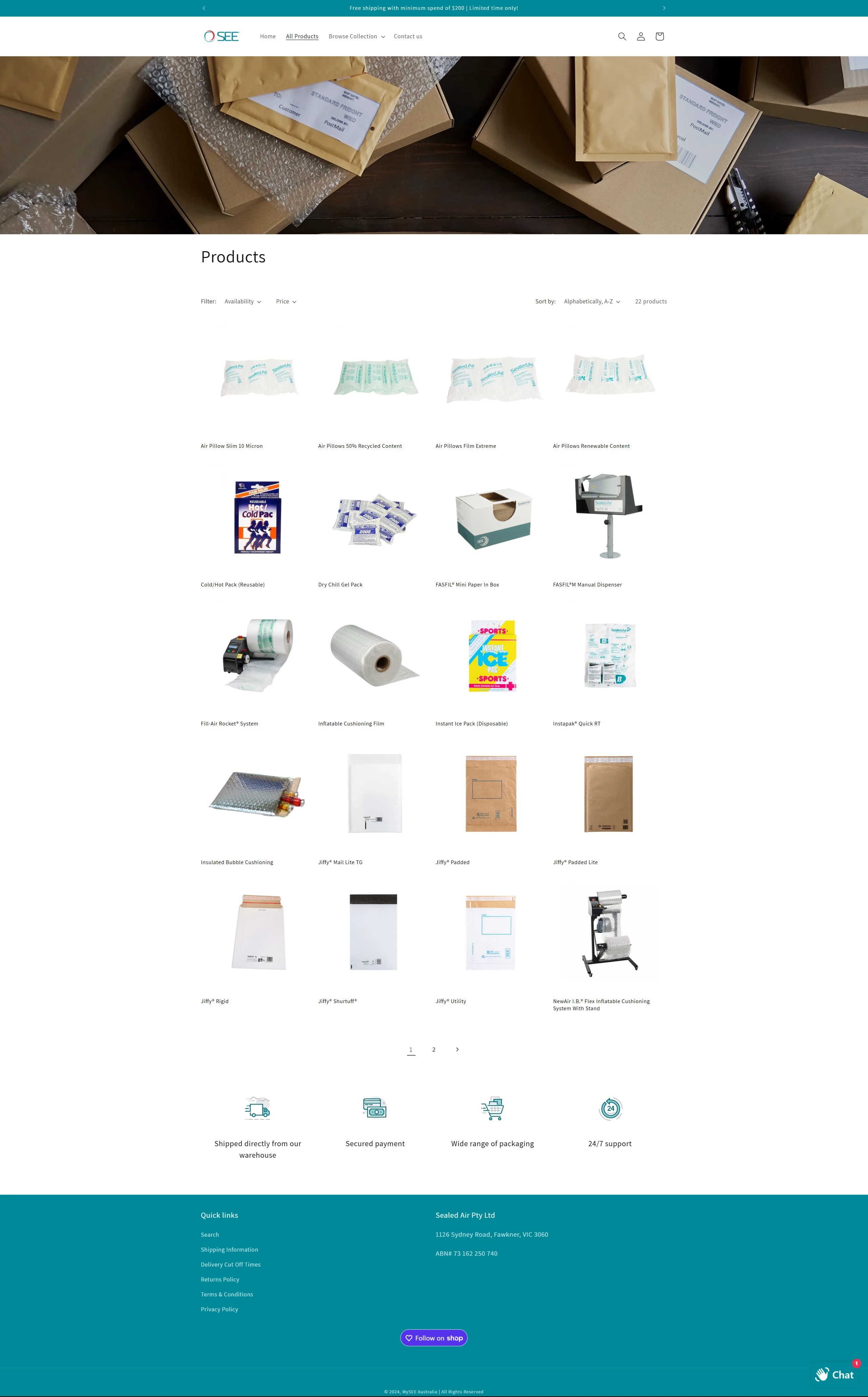 MYSEE Australia — All products page