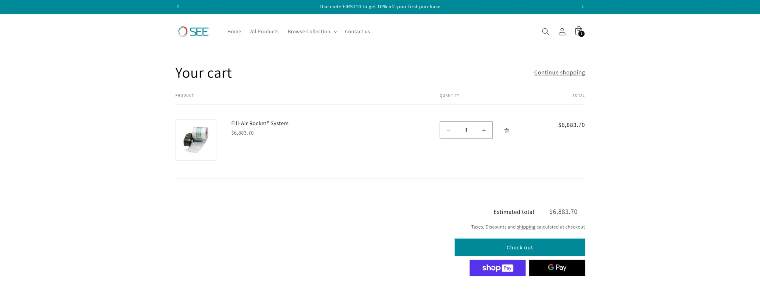 MYSEE Australia — Checkout page