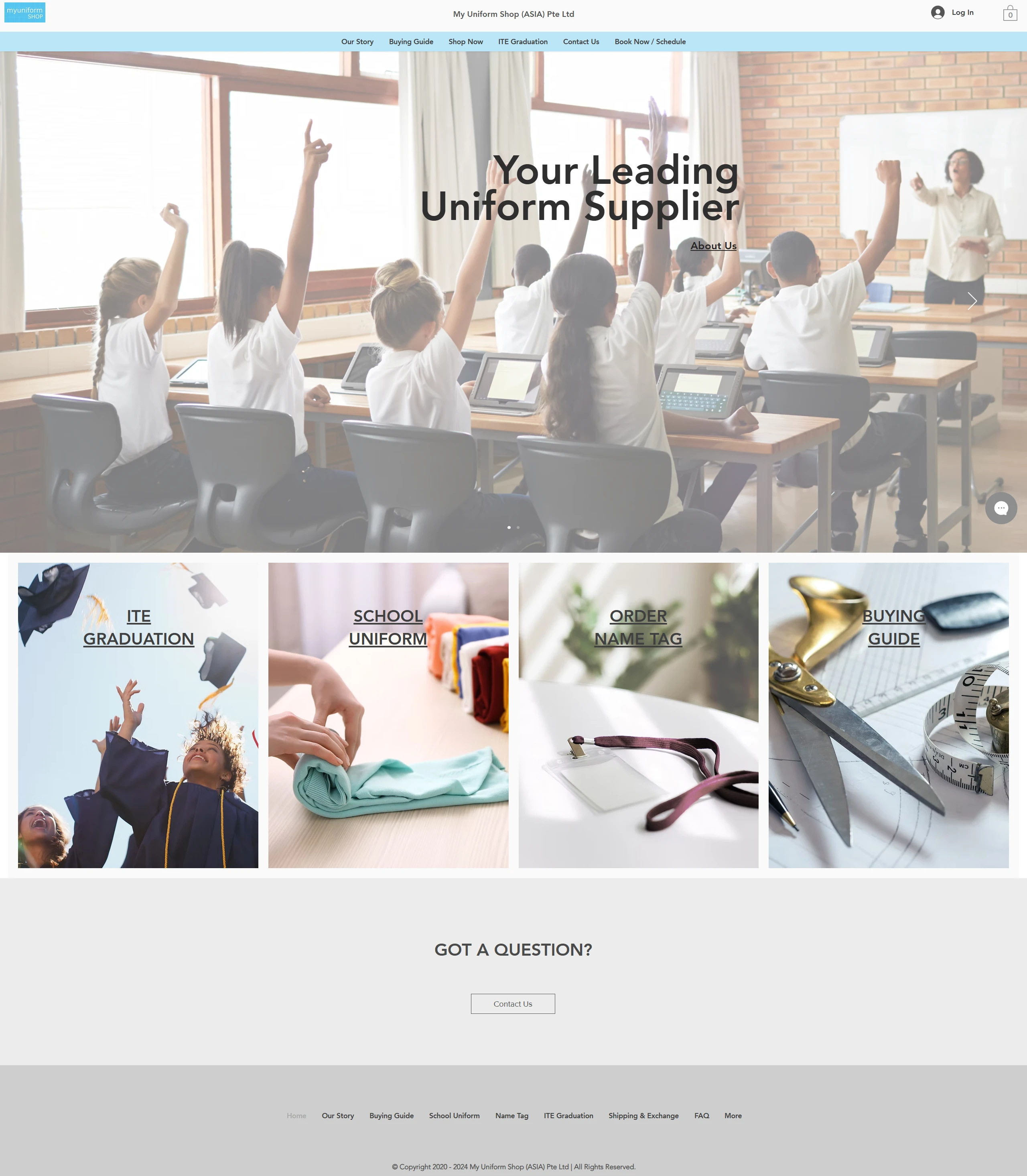 My Uniform Shop — Homepage