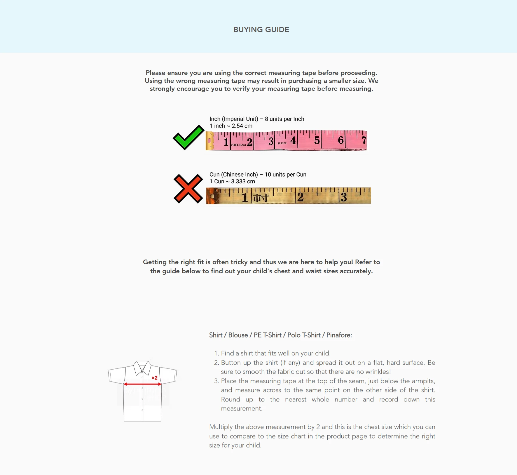 My Uniform Shop — School uniform buying guide page
