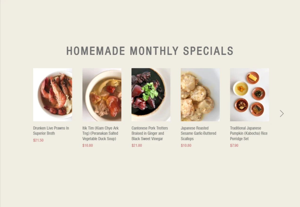 Supergourmet — Homemade monthly special section