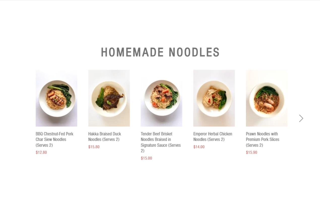 Supergourmet — Homemade noodles section