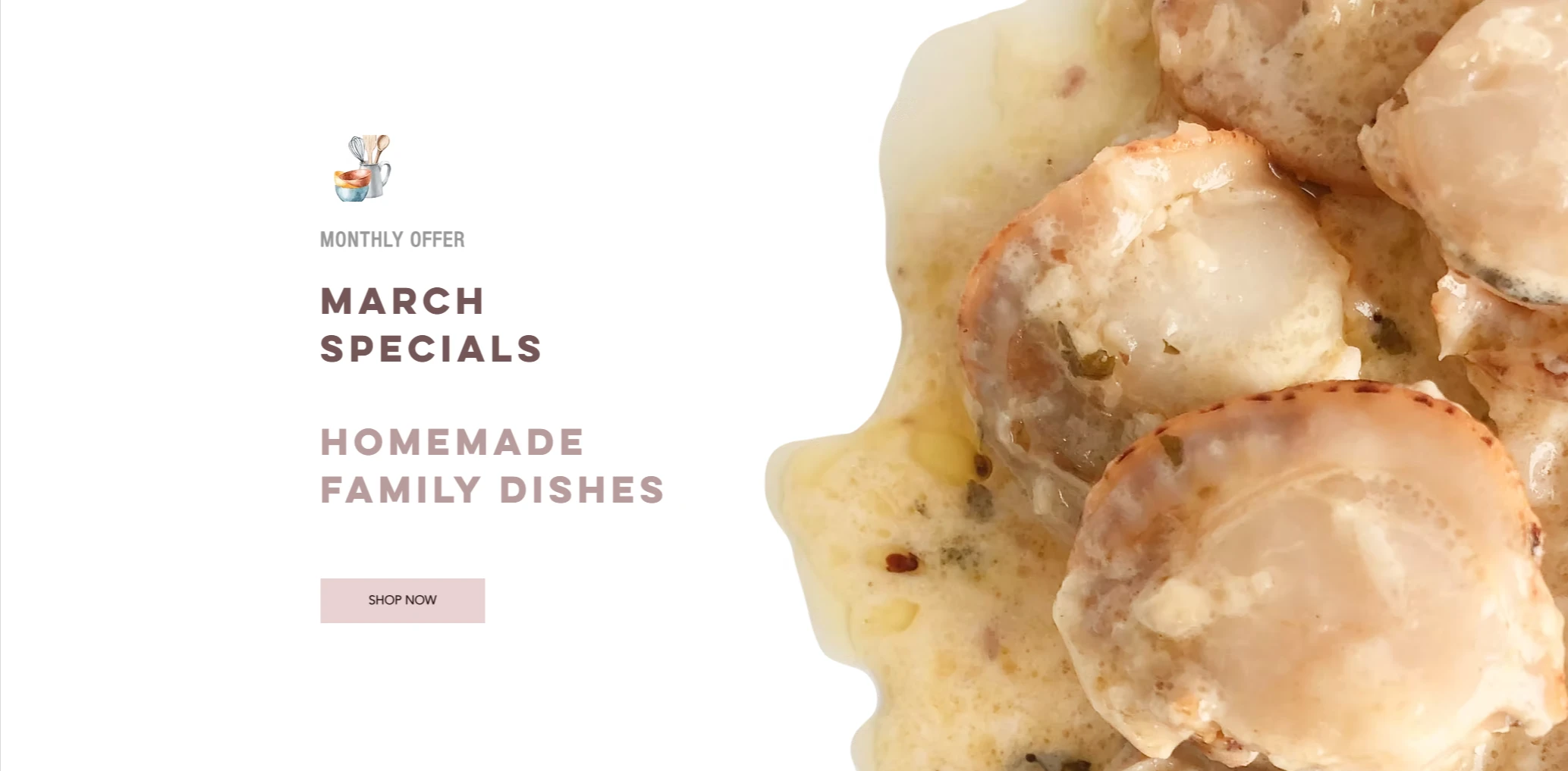 Supergourmet — Monthly offer homemade family dishes section