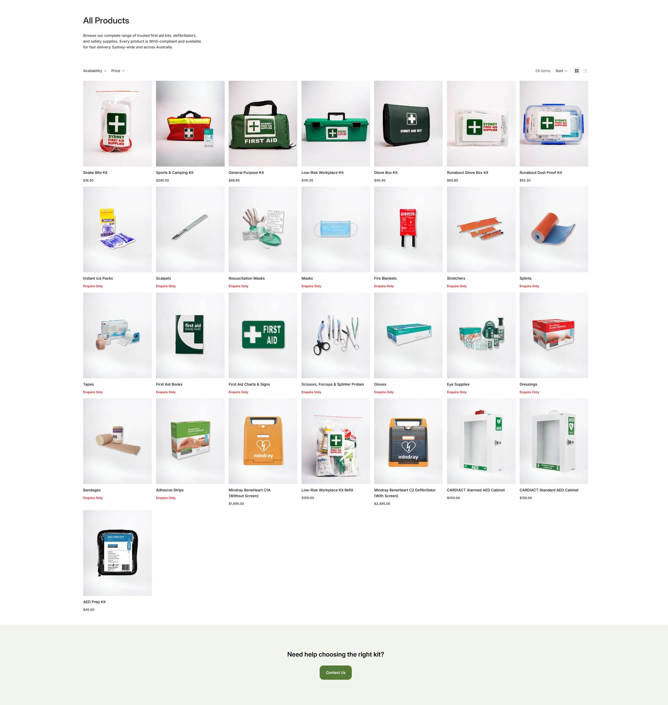 Sydney First Aid Supplies — All products
