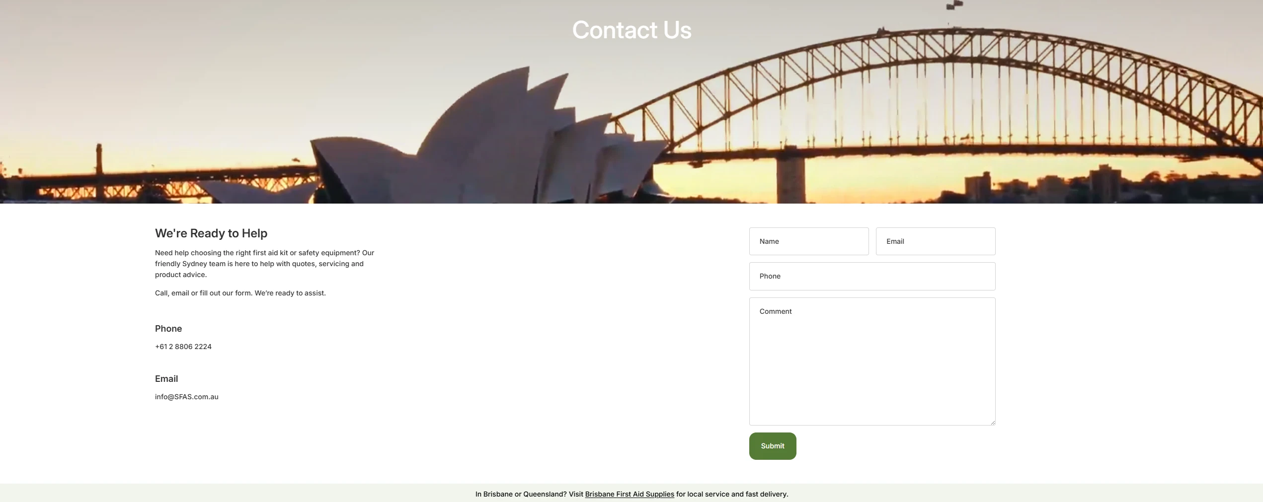 Sydney First Aid Supplies — Contact us